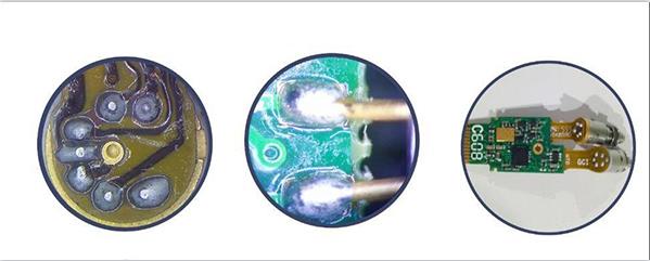 光通訊FPC軟板與光器件焊接， PCB硬板與光器件焊接圖示